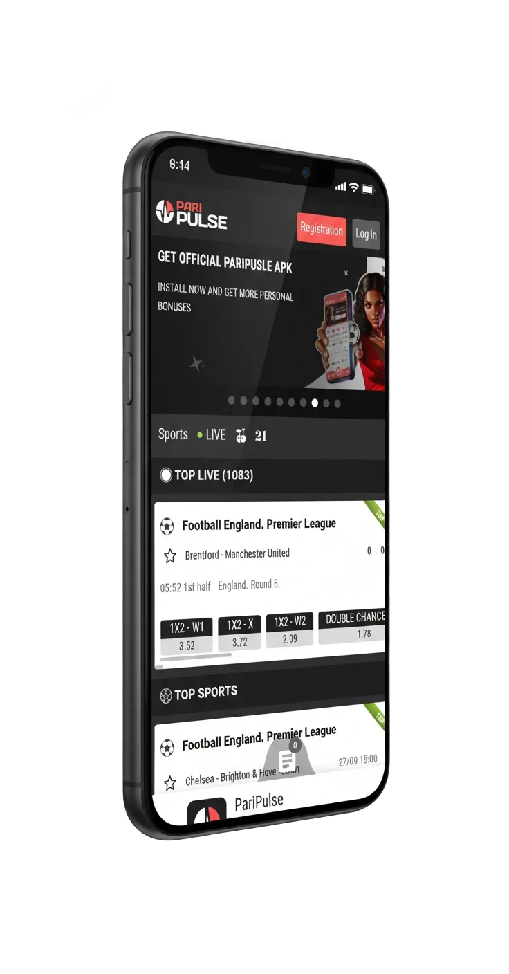 PariPulse iPhone app promo in Nigeria: 18+ betting & casino. Download for iOS. Code JBVIP for +300% up to NGN 150,000.