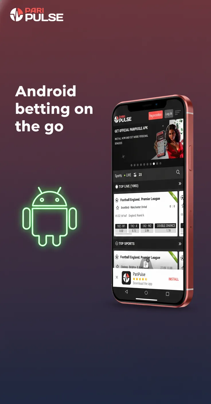 Android betting app with quick odds updates, data-saving mode, notifications, and full bet slip control for Nigeria.