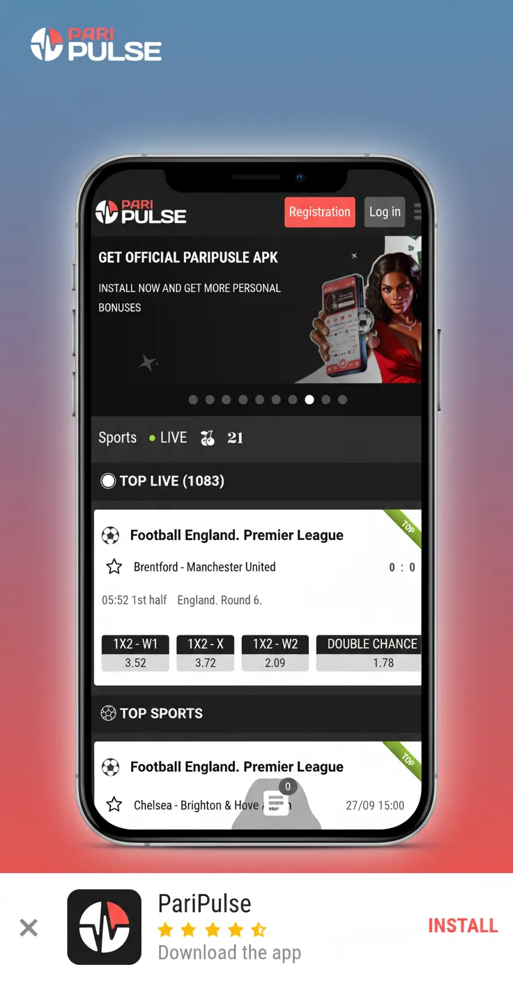 PariPulse app with clear menus, bold odds, quick filters, and a fast path from popular markets to bet slip and payment.