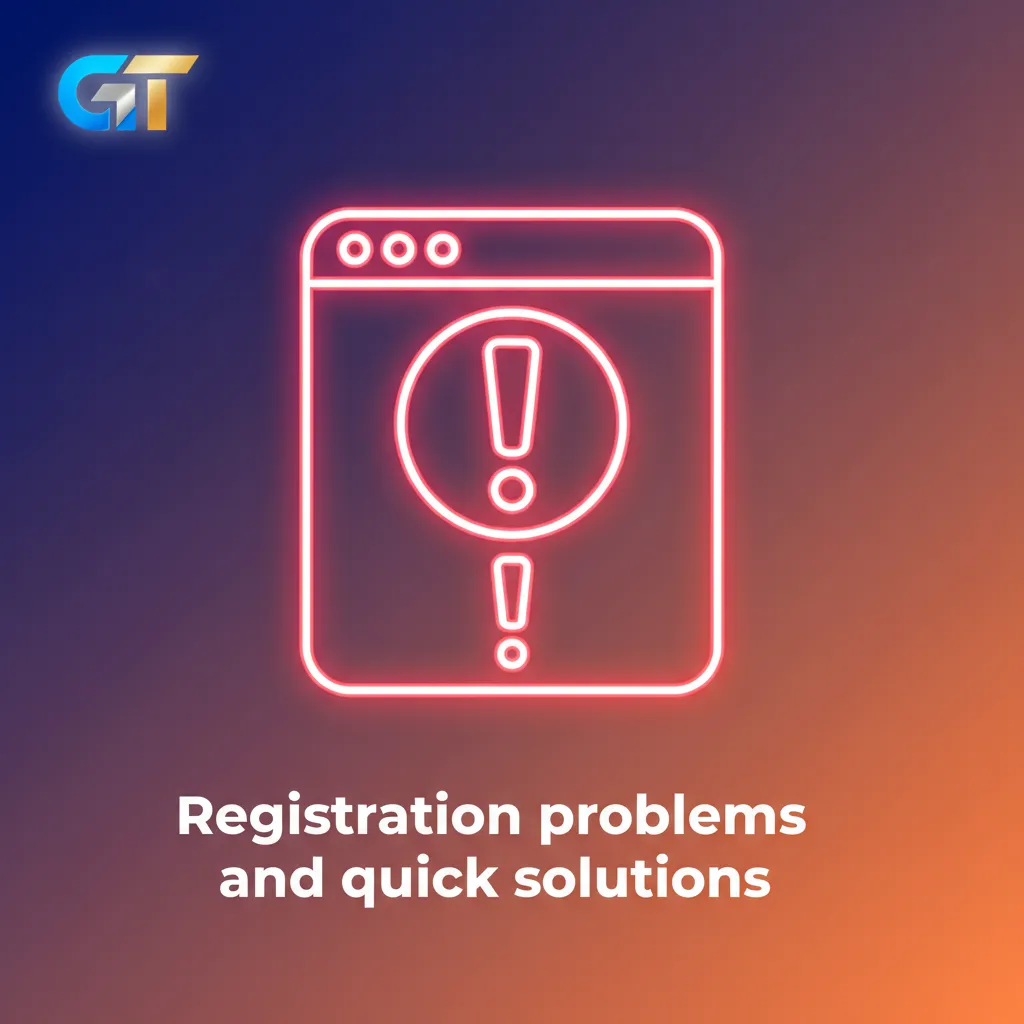 Infographic: Registration issues & fixes— OTP delay, ID rejected, address mismatch, duplicate account, name mismatch.