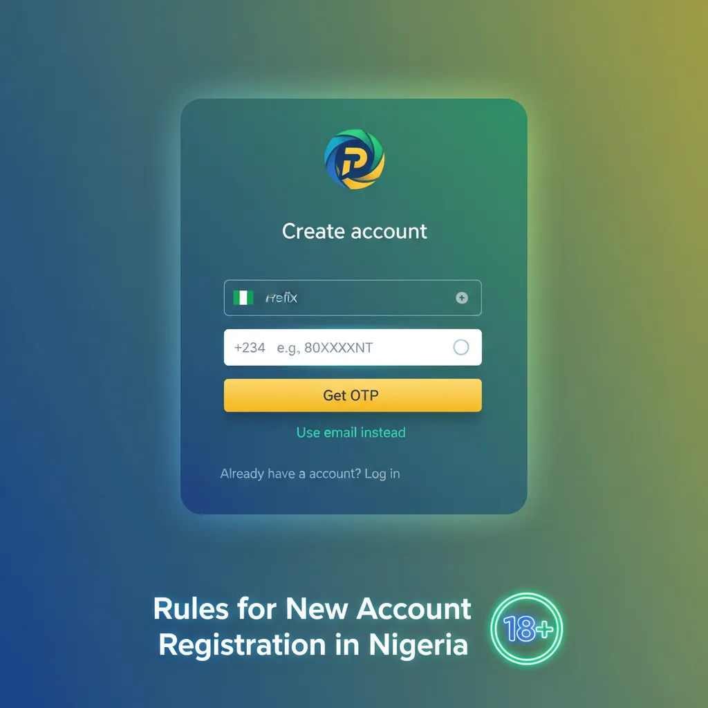 Infographic: New account rules in Nigeria: 18+, resident, real ID details, one account, valid contact, own-name payments.