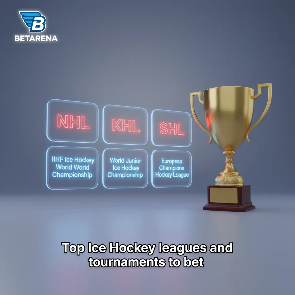 Top ice hockey leagues and tournaments to bet: NHL, IIHF Worlds, Olympics, SHL, Liiga, DEL, CHL; pre-match and in-play.