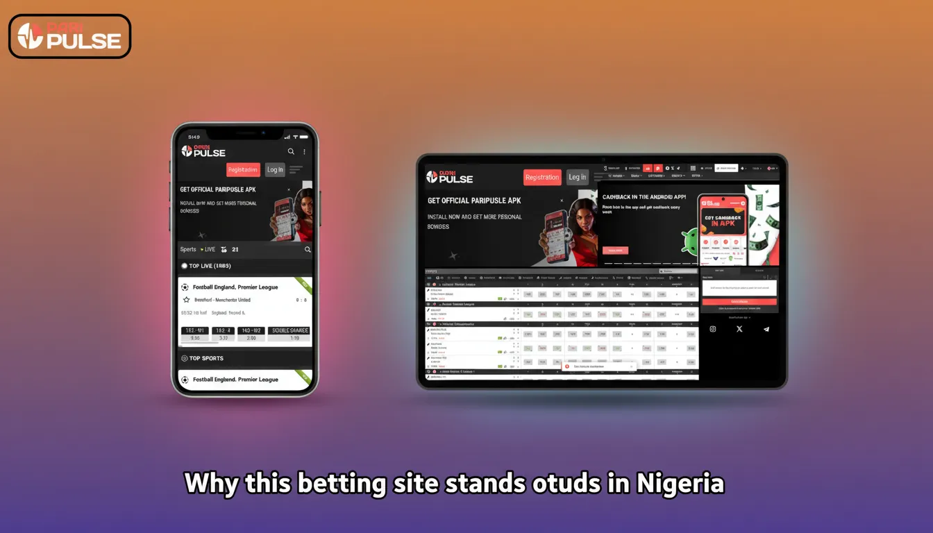Promo for Nigerian betting site: sharp football odds, local payments, fast cashouts, data-saving mobile, 24/7 chat support.