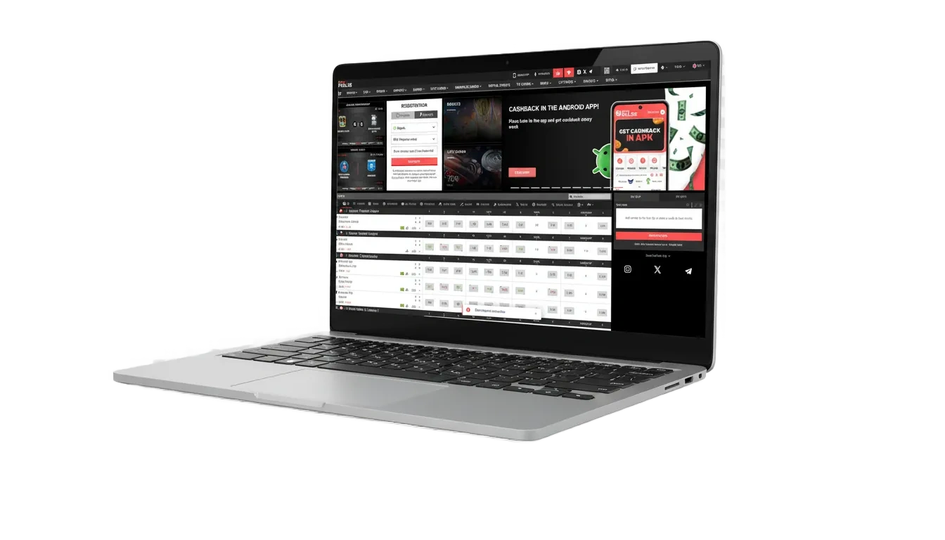 PariPulse PC download banner with Windows and Mac icons, featuring live casino, slots, table games, and sports betting.