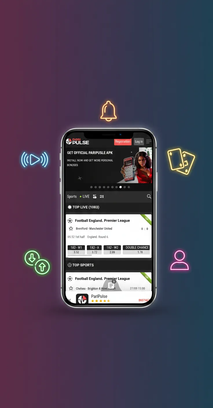 PariPulse Nigeria: NGN payments, live odds, cash out, casino, data-saver app, Face/Touch ID, 24/7 support, responsible tools.