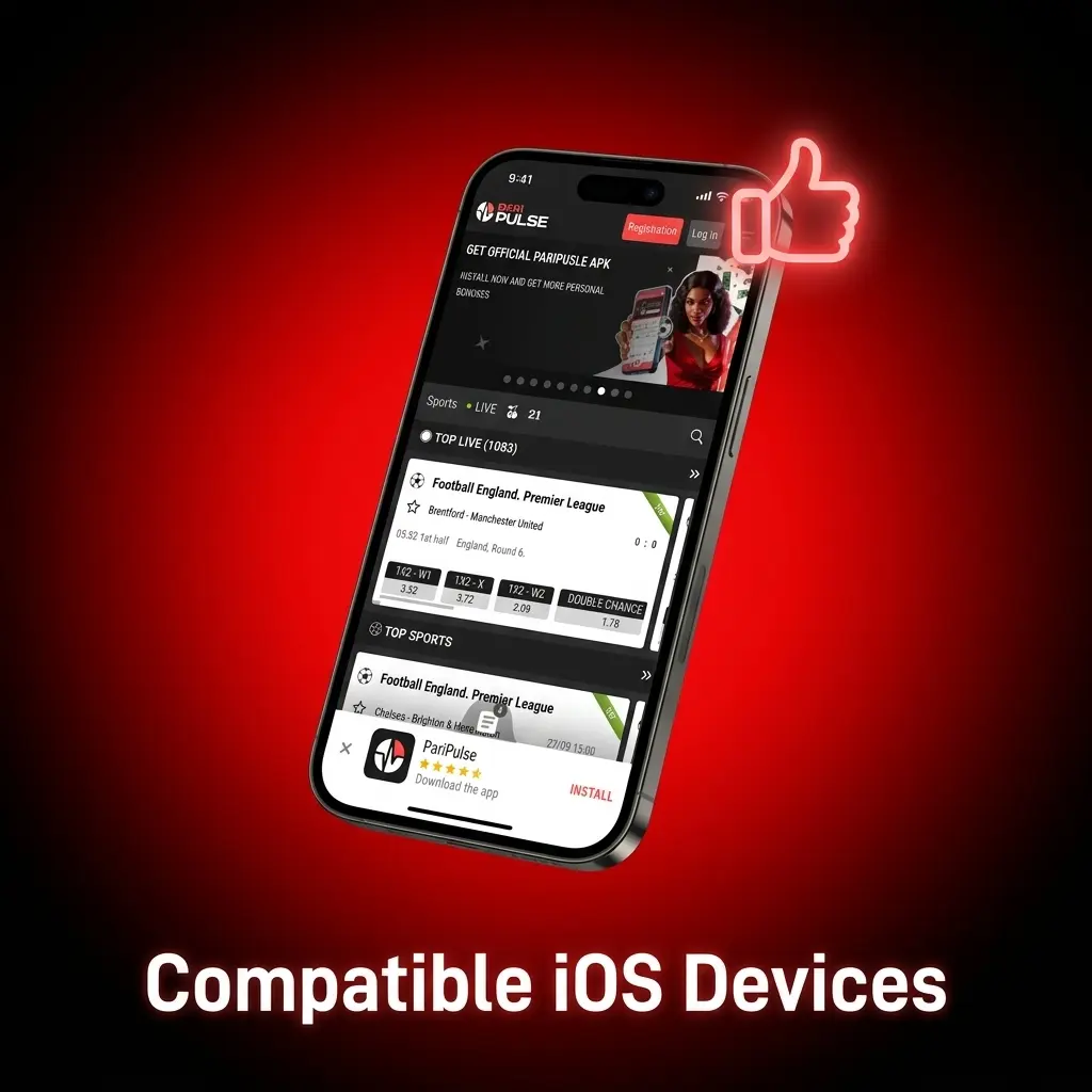PariPulse app compatible iOS devices list including iPhone X to 15 series and iPad models running iOS 12.0 or higher