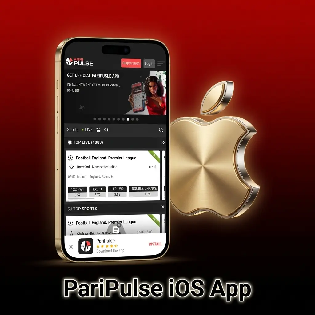 PariPulse iOS app interface on iPhone and iPad showing sports betting, live casino, and slots features