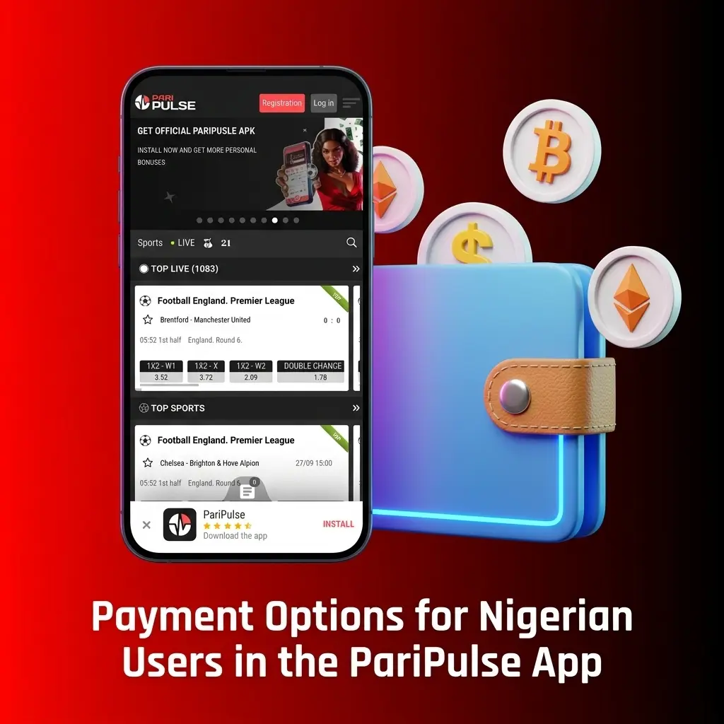 PariPulse app payment options for Nigerian users including Visa, crypto, e-wallets, and bank wire transfers